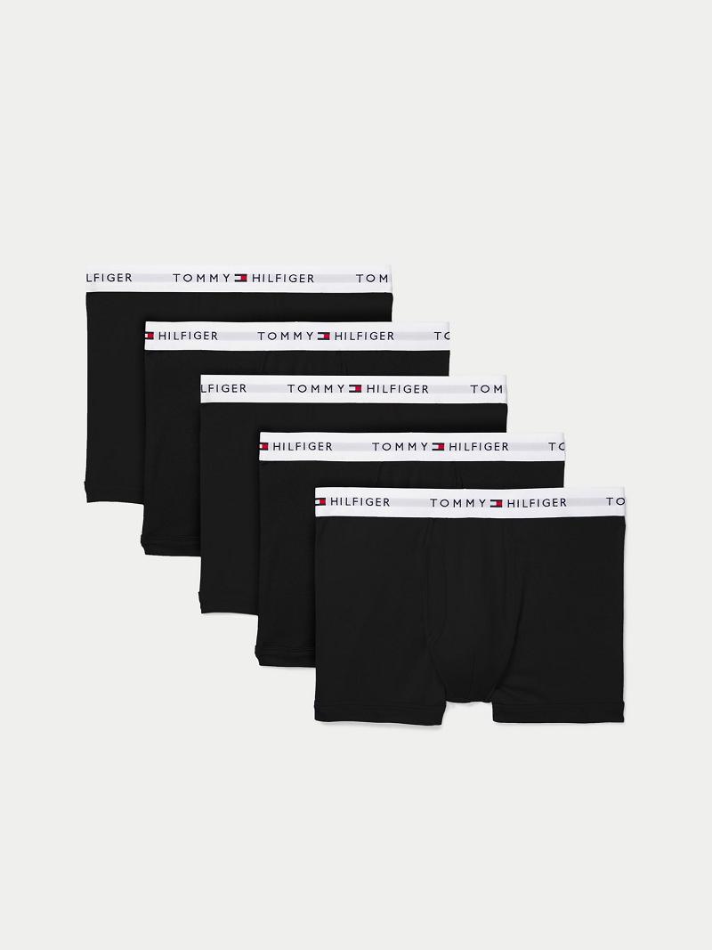 Férfi Tommy Hilfiger Pamut classics trunk 5pk Trunks Fekete | HU 1288NWY